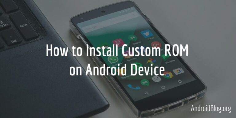 Install Custom ROM
